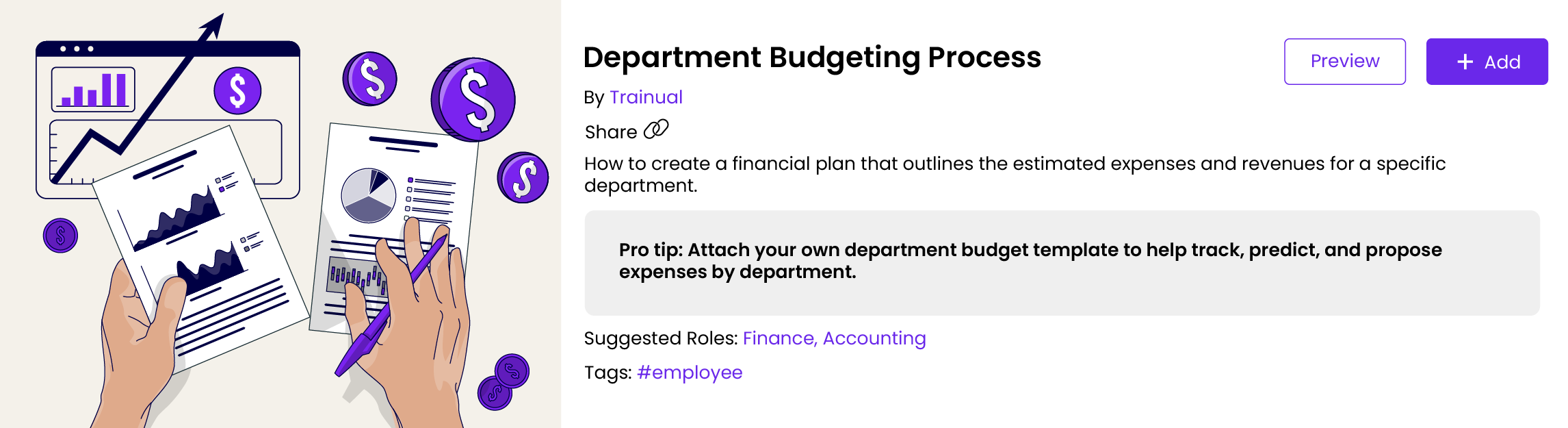 Department Budgeting Process template banner.
