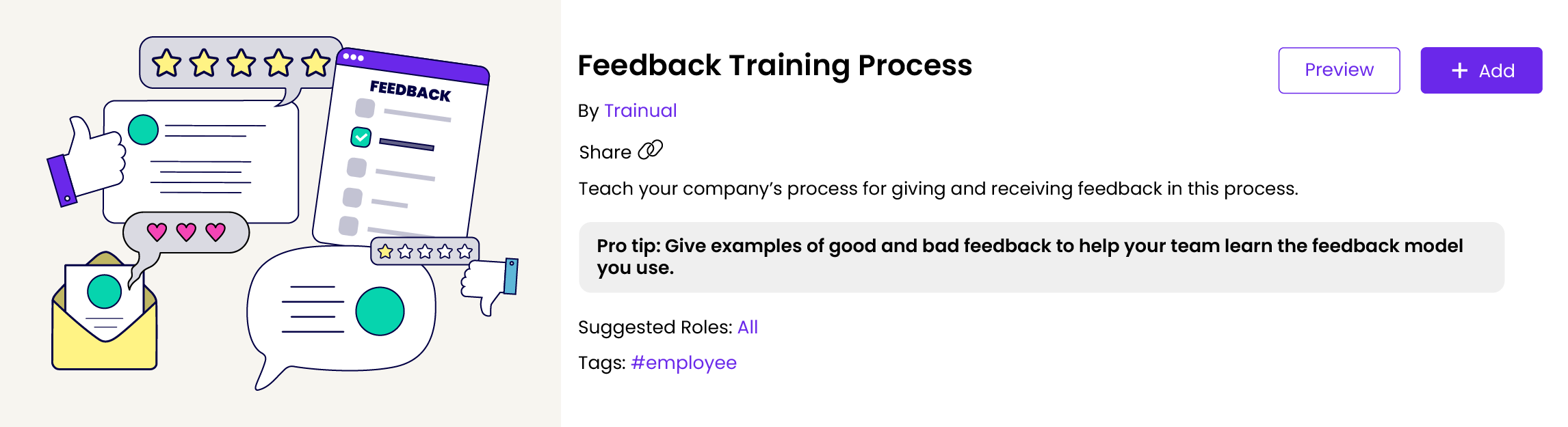 Feedback Training Process template