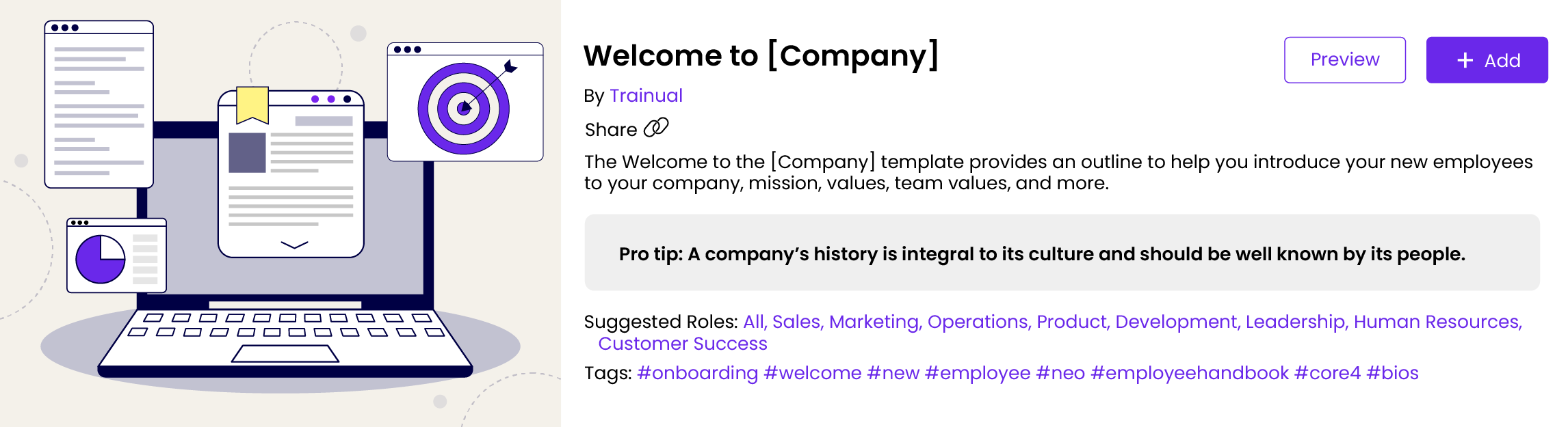 Welcome to the Company template banner.