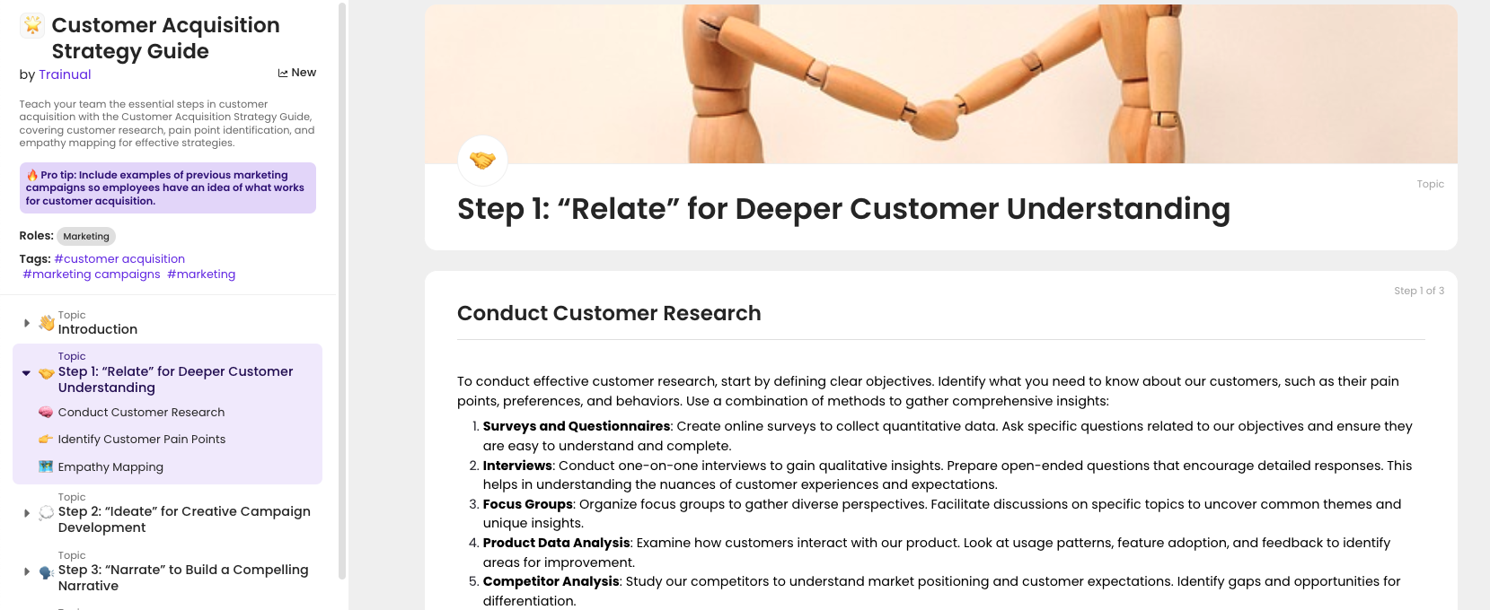  Customer Acquisition Strategy Guide Trainual template