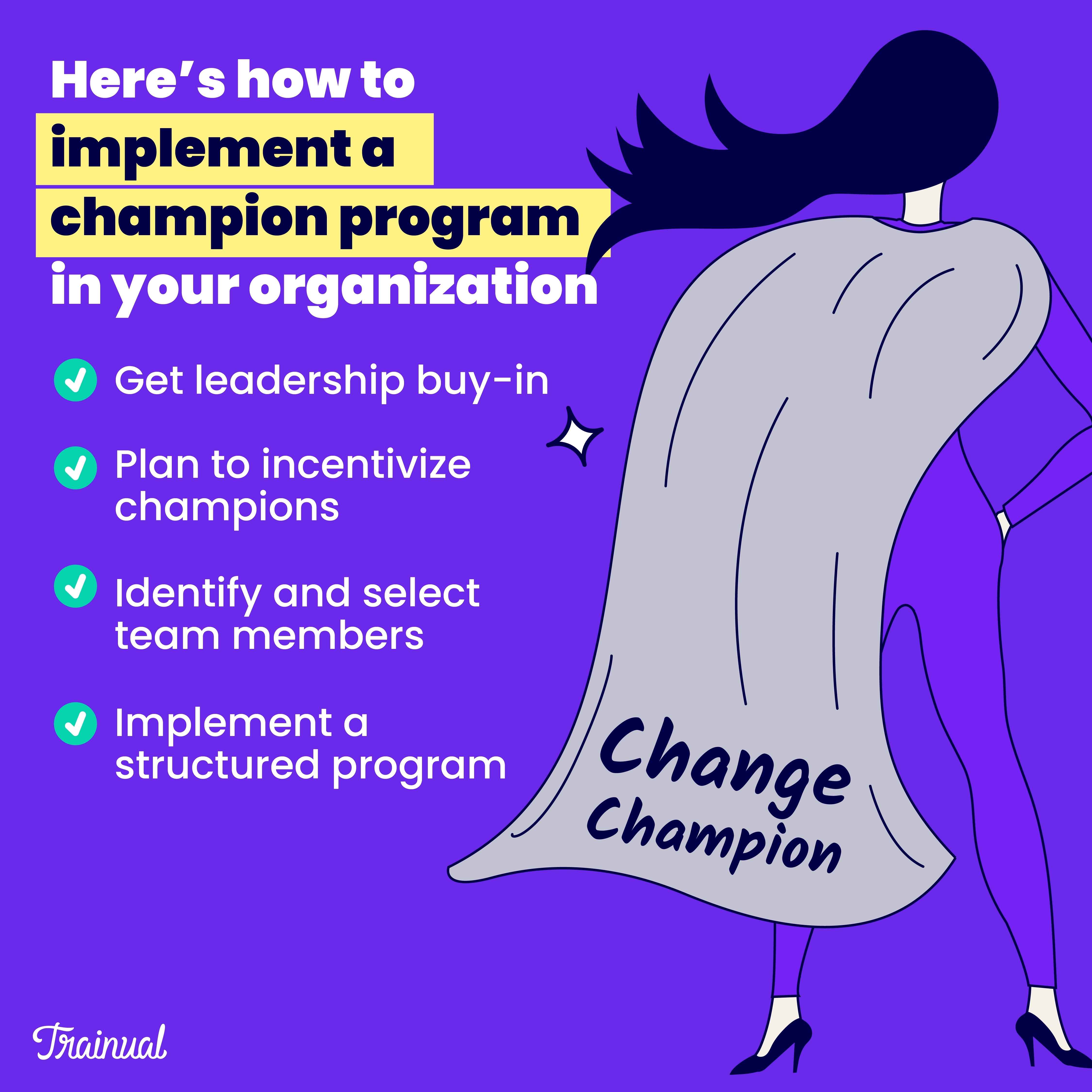 Here’s how to implement a champion program in your organization