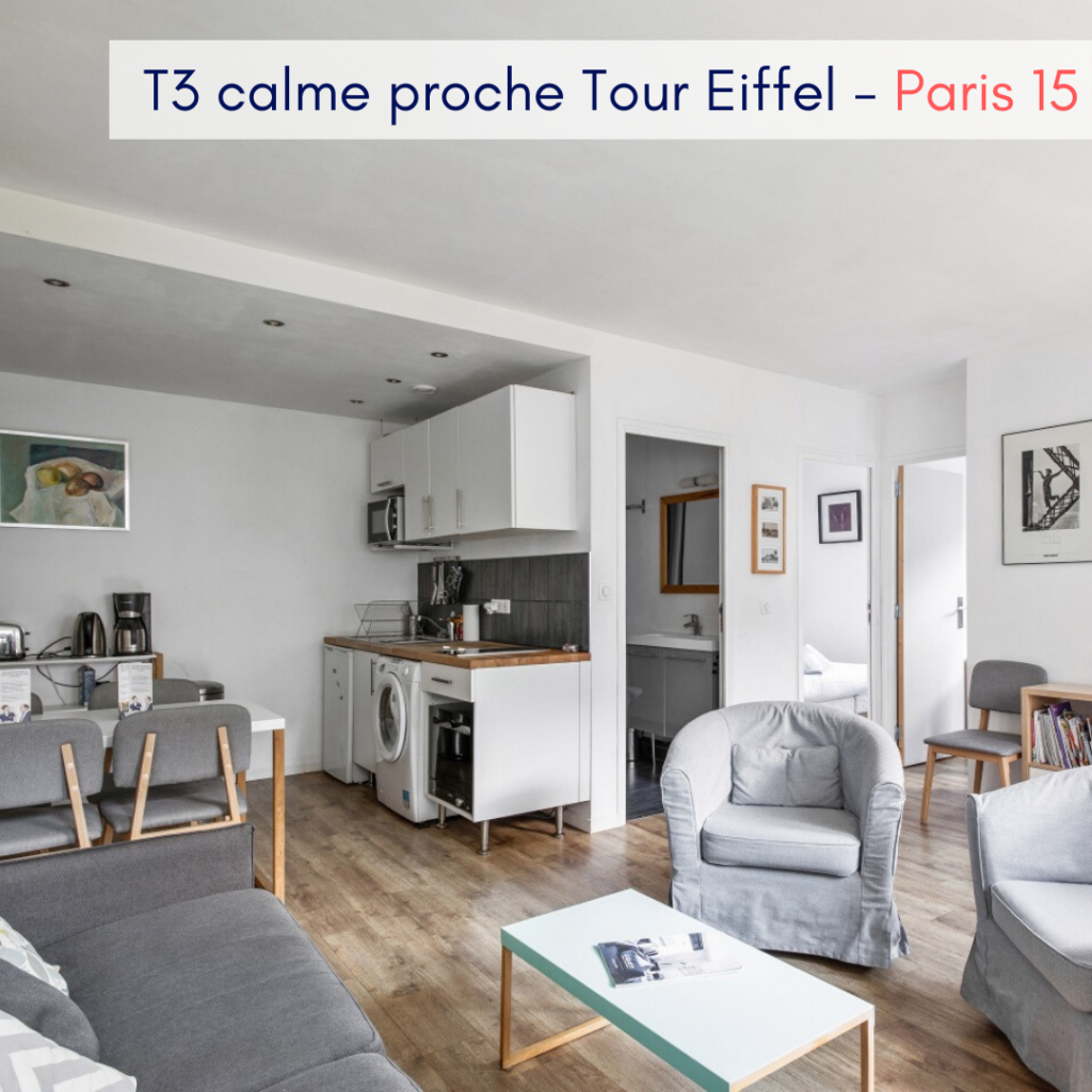Appartement à réserver pour la Fashion Week de Paris avec vue sur la Tour Eiffel