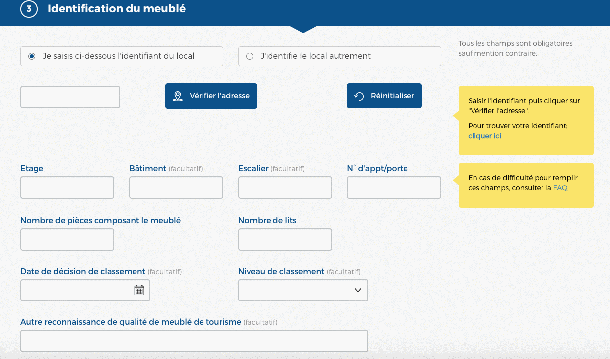 conciergerie Airbnb enregistrement