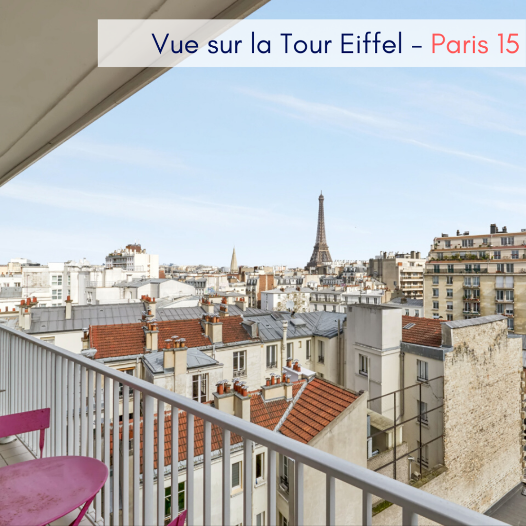 Appartement à réserver pour la Fashion Week de Paris avec vue sur la Tour Eiffel