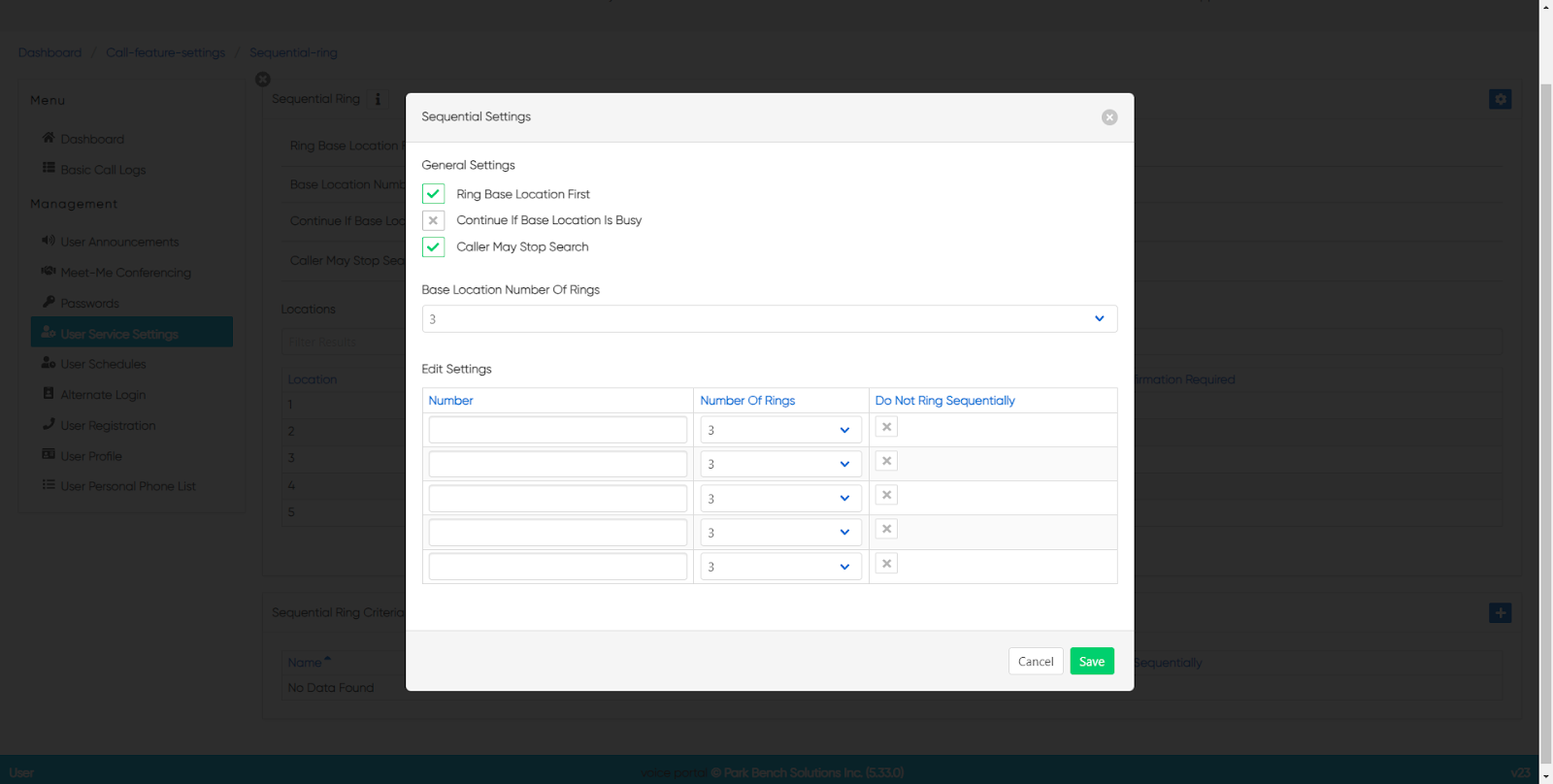 sequential settings