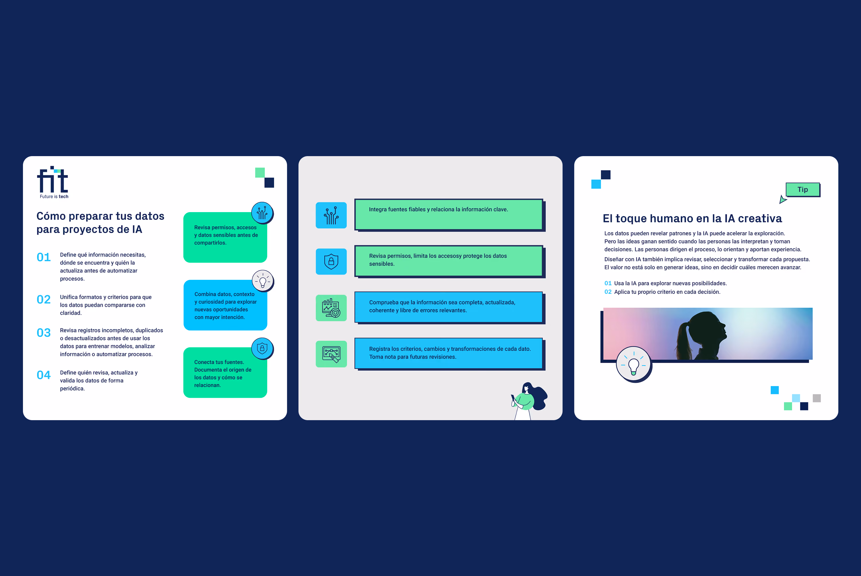 Full carousel template system for the Reports and tips category in light mode