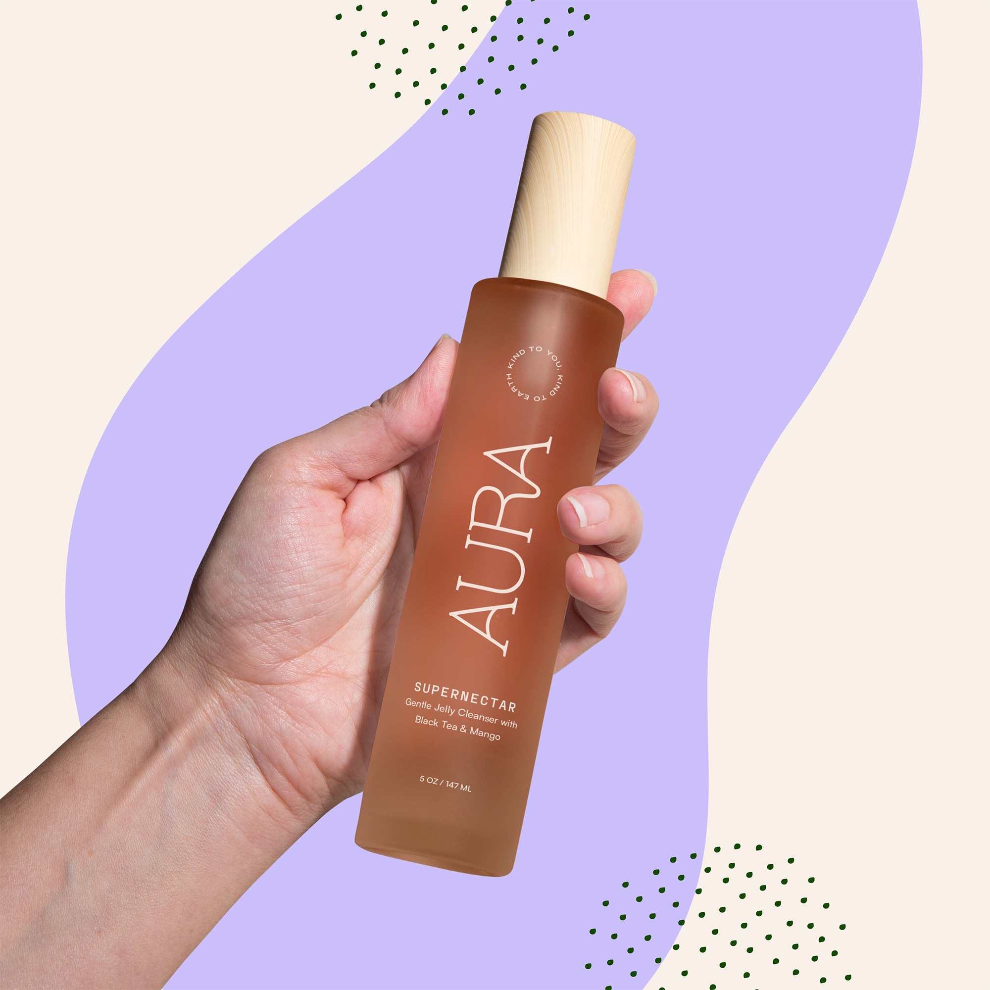Aura Skincare cleanser graphic