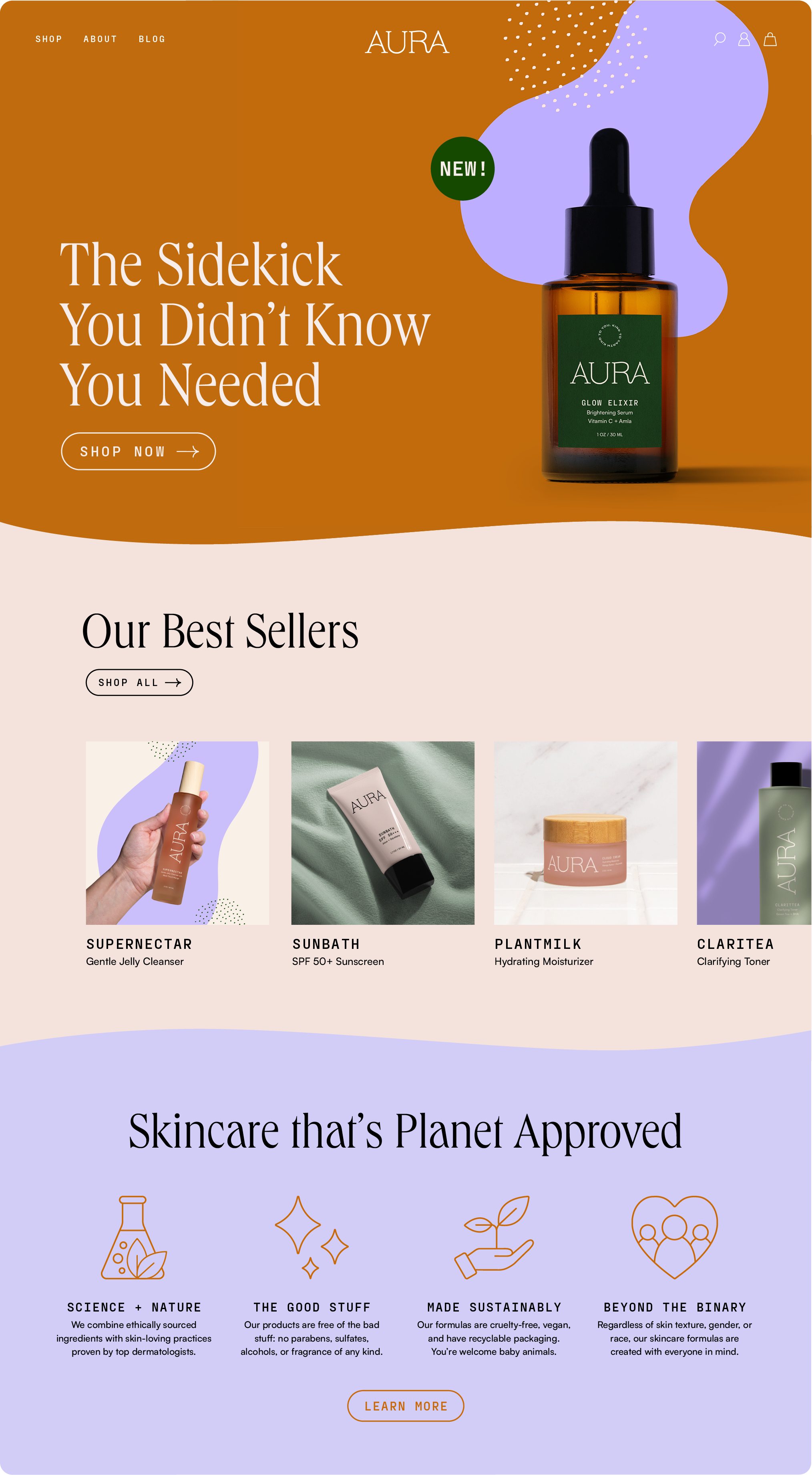 Aura homepage