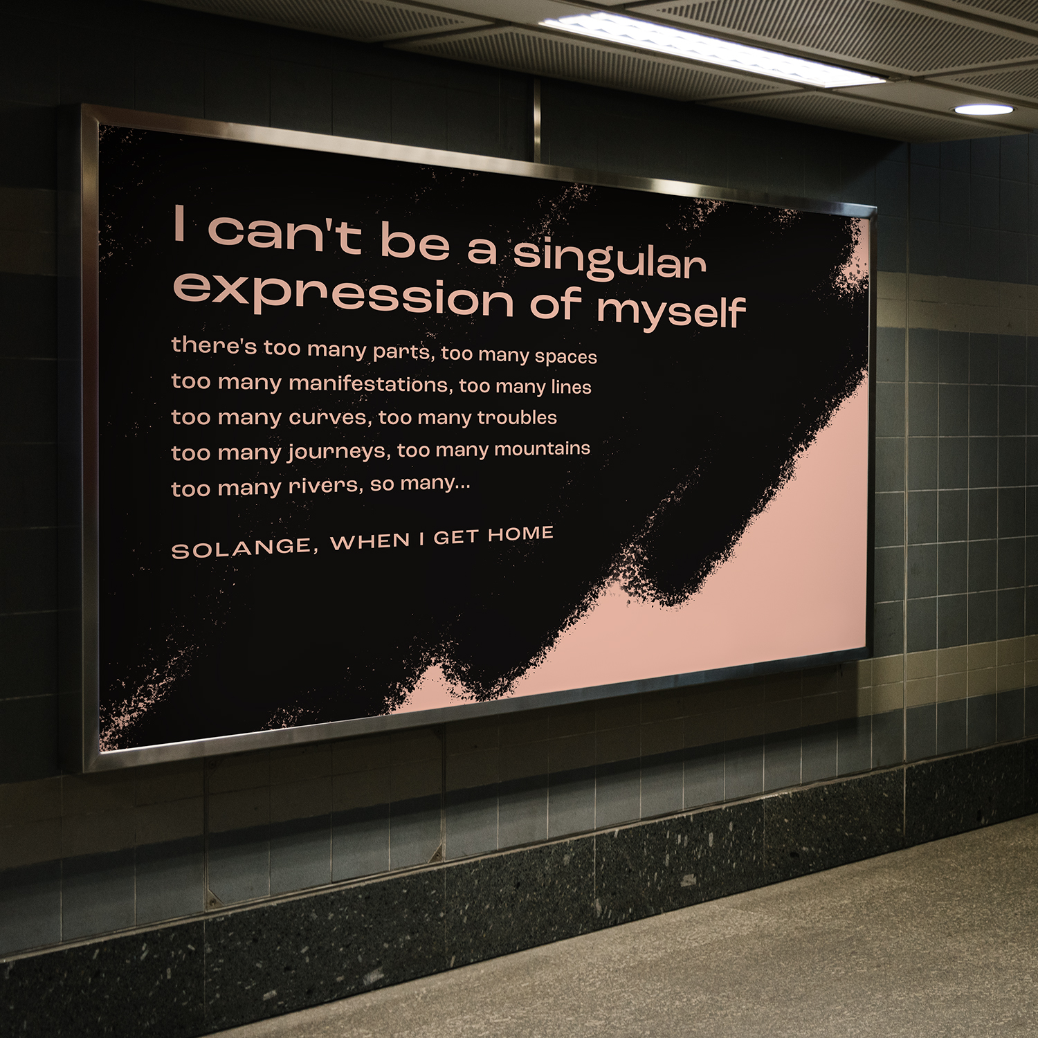 Solange quote billboard graphic mockup