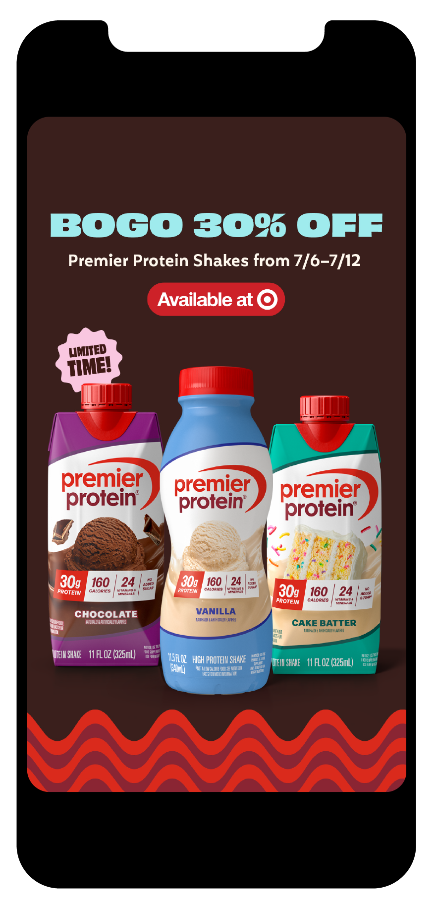 Target Dark post phone mockup