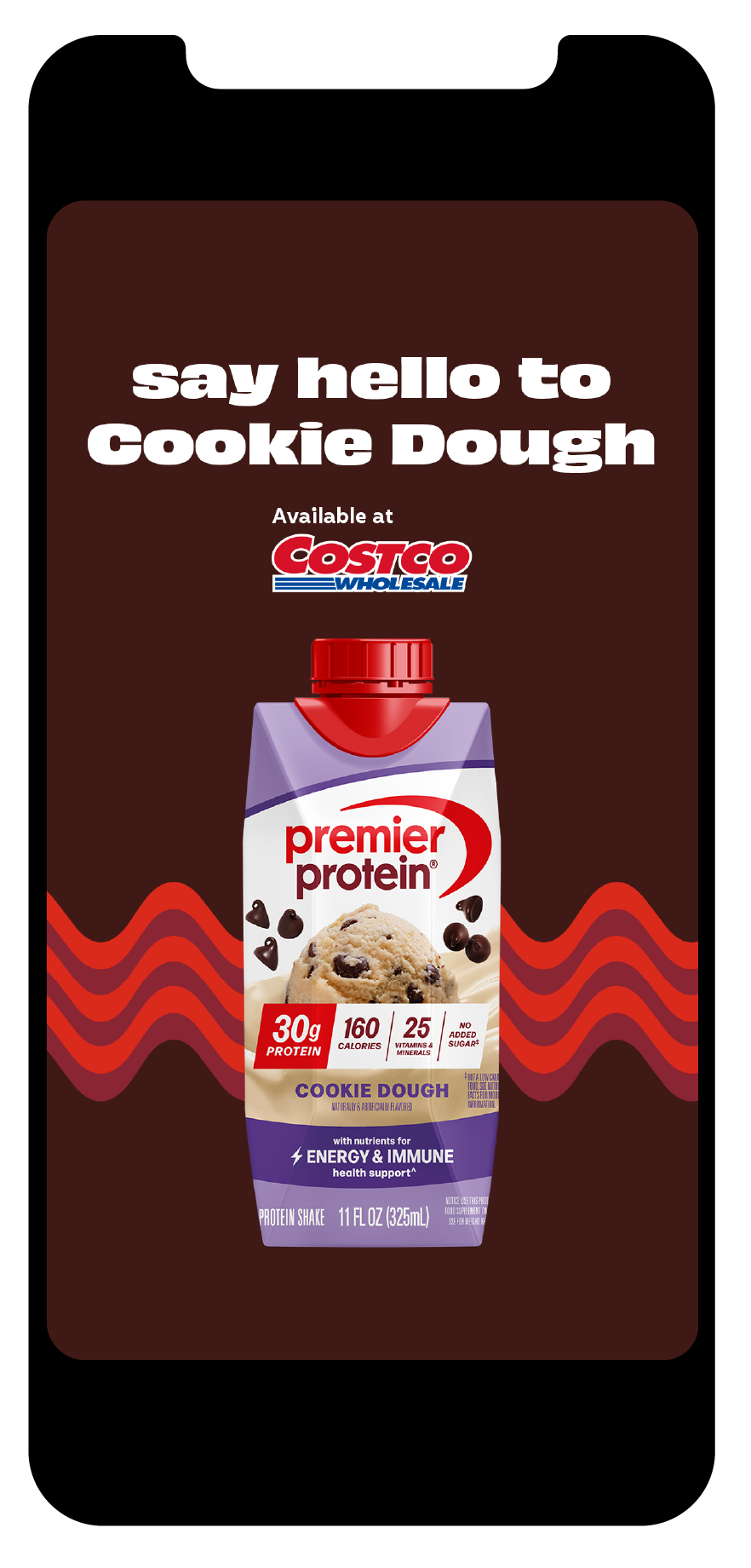 Costco Dark post phone mockup