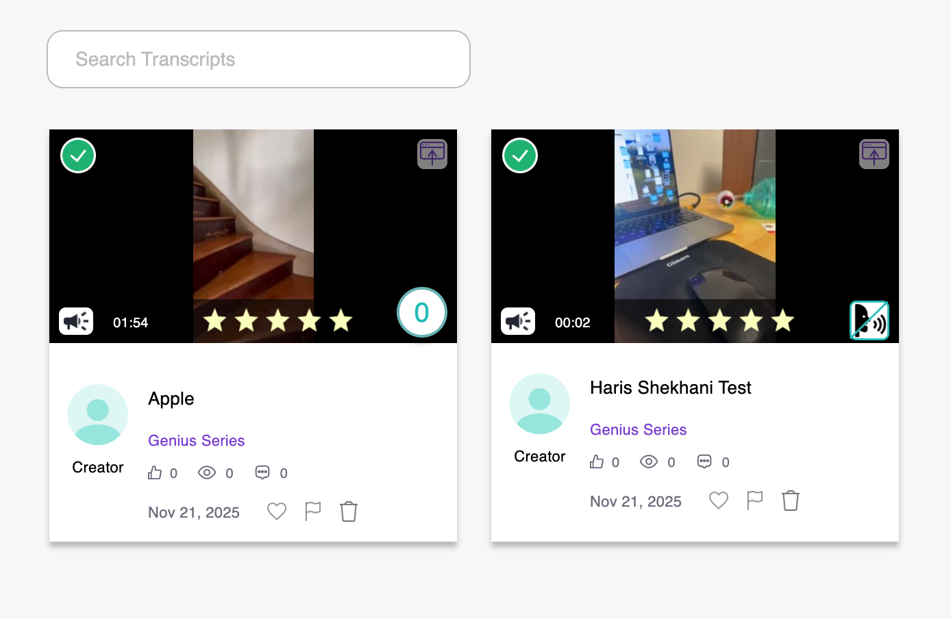 AI analysis of a shopper video showing sentiment scores and automated star ratings