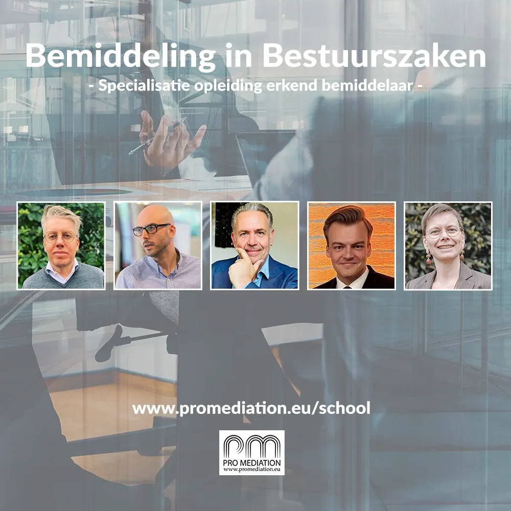 Opleiding specialisatie erkend bemiddelaar in Bestuurszaken – editie voorjaar 2026