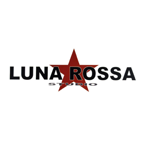 Lunarossa Studio logo with a red star between the words LUNA and ROSSA on a white background.