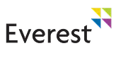 Everest company logo with tinted triangle shapes arranged in a square pattern.