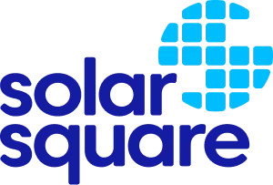 Solar Square company logo with stylized blue square grid symbol.
