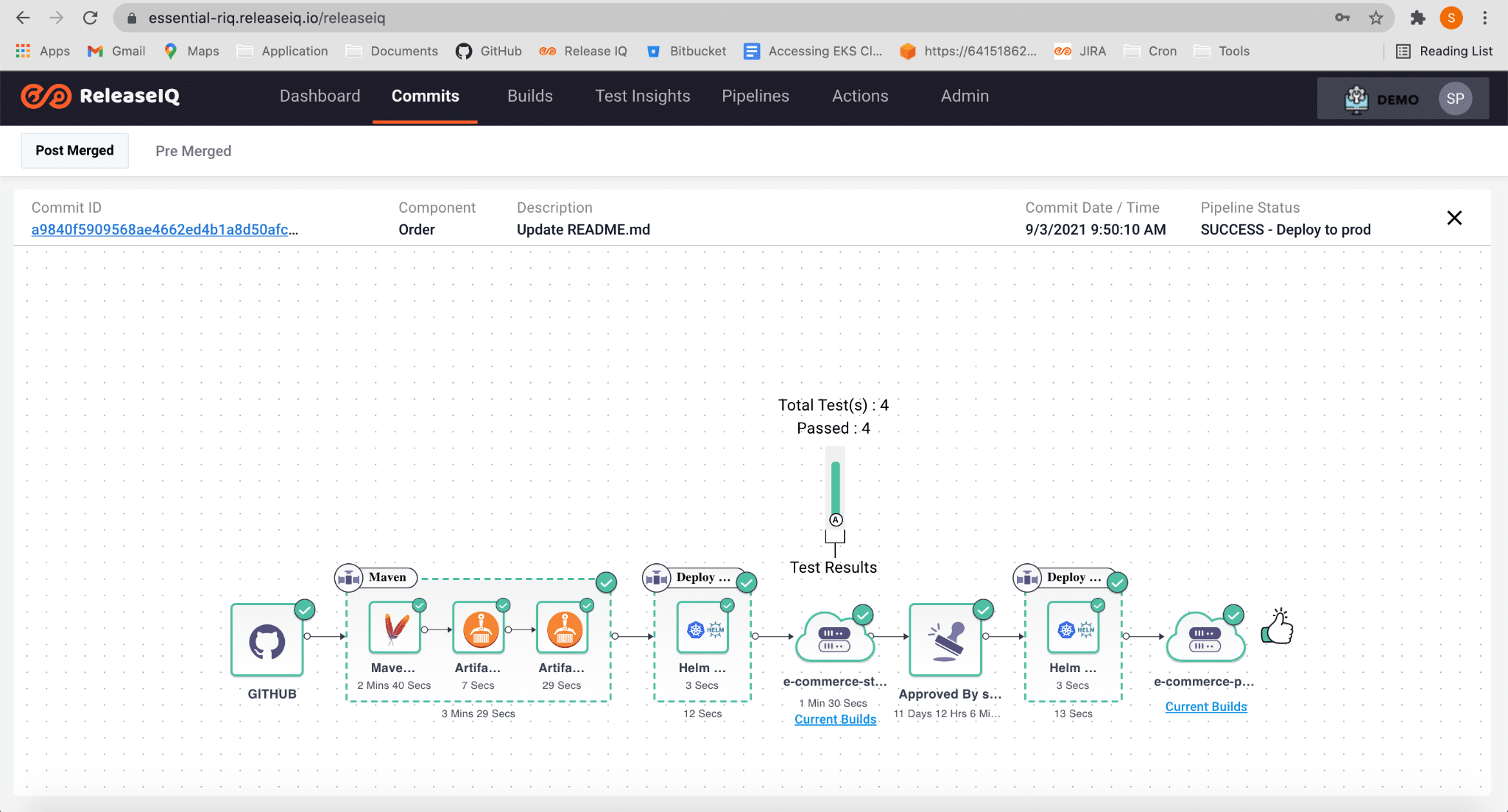 Pipeline execution