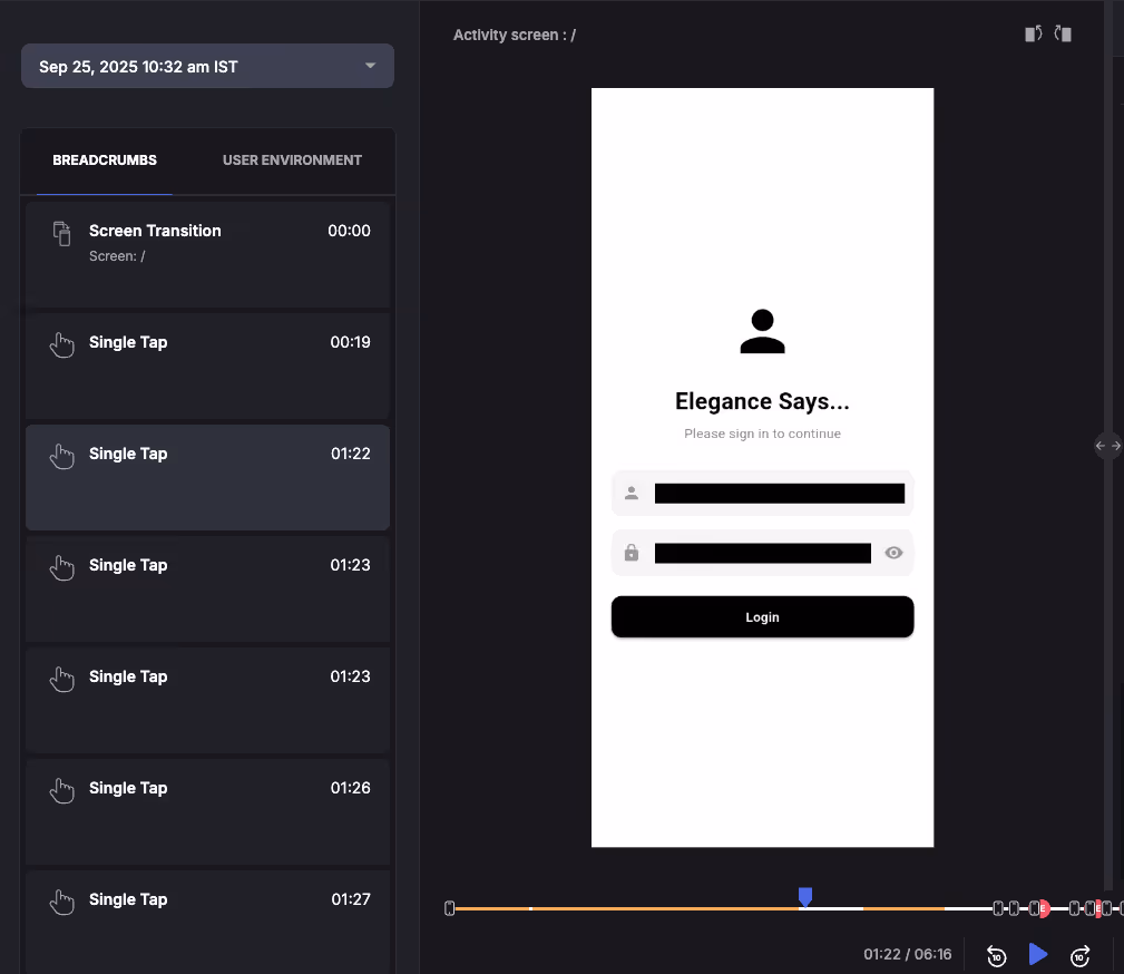 Input masking for mobile application