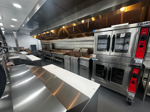 commercial kitchen interior 
