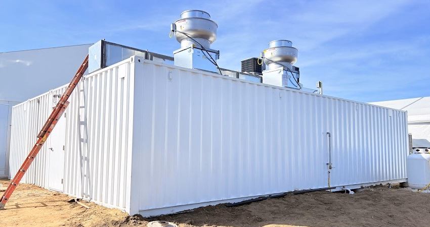 shipping container kitchen workflow 