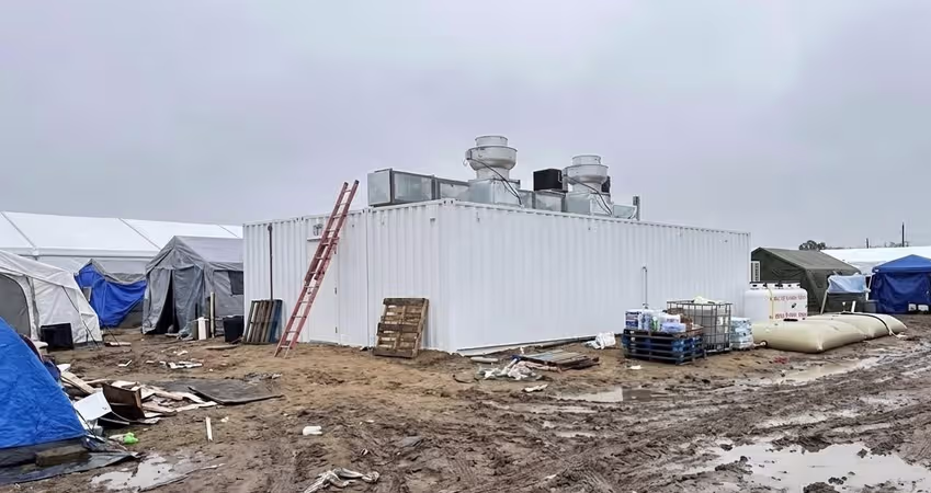 modular kitchen for disaster relief 