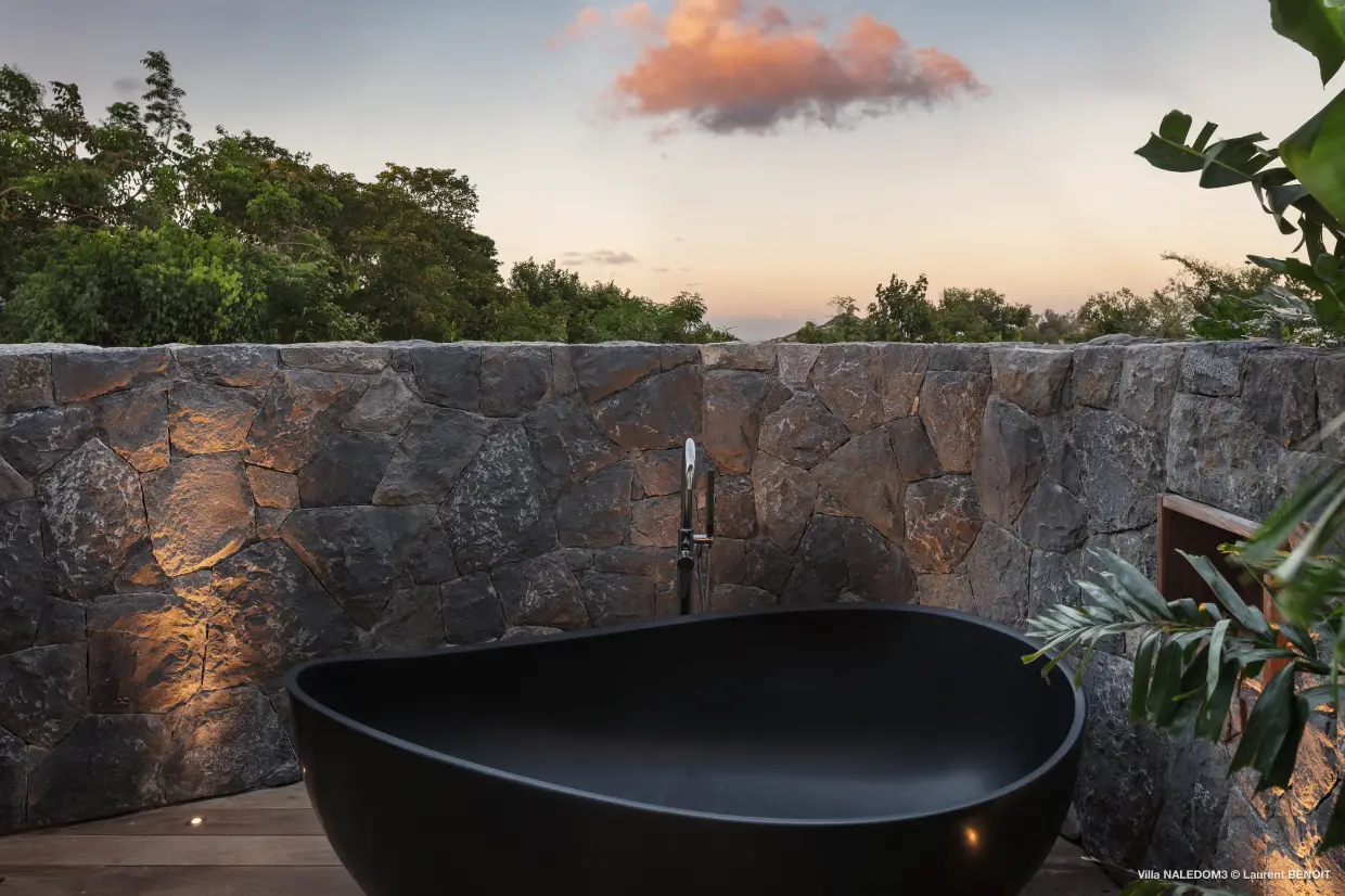 Calm interior space in a Saint Barth villa