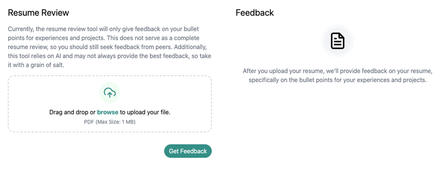 Resume Review Screenshot