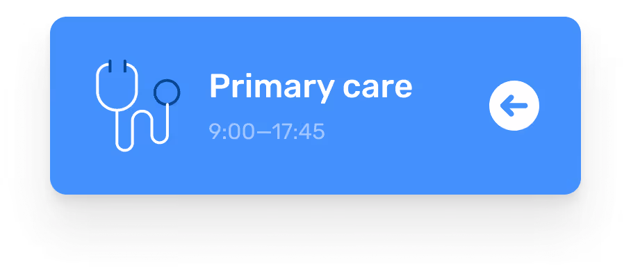 Healthacare navigation blue