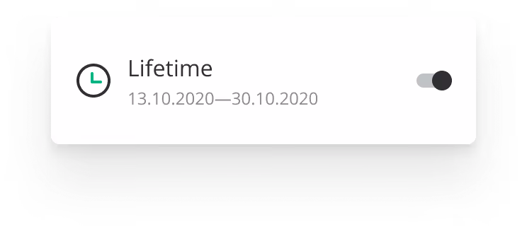 lifetime card