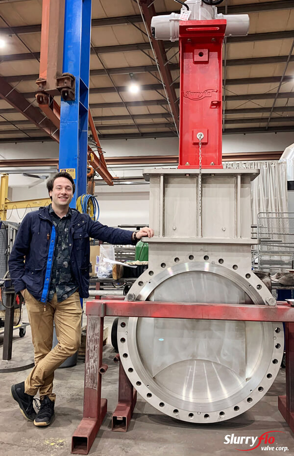 SlurryFlo Engineer with 36" SlurryFlo Control Valve