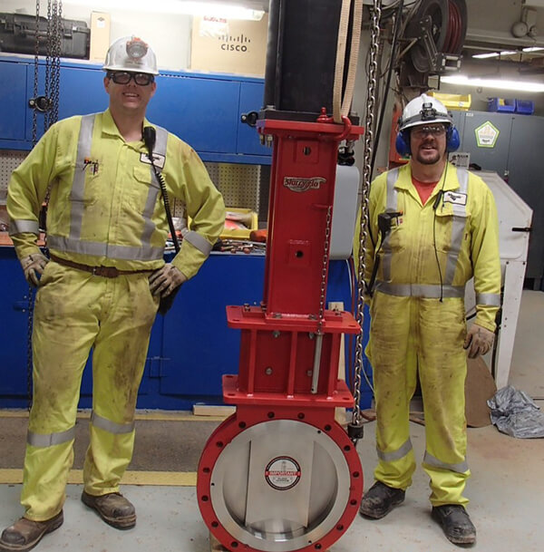 SlurryFlo valves in abrasive slurry application