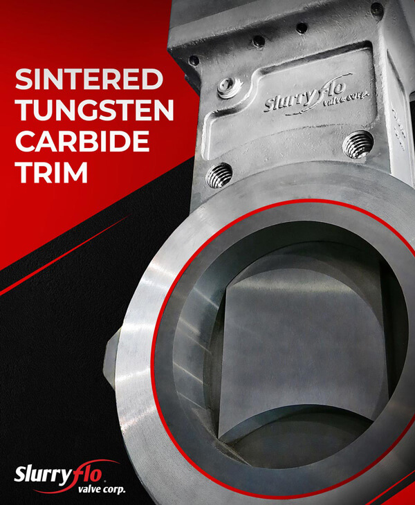 SlurryFlo wear components are made of Sintered Tungsten Carbide