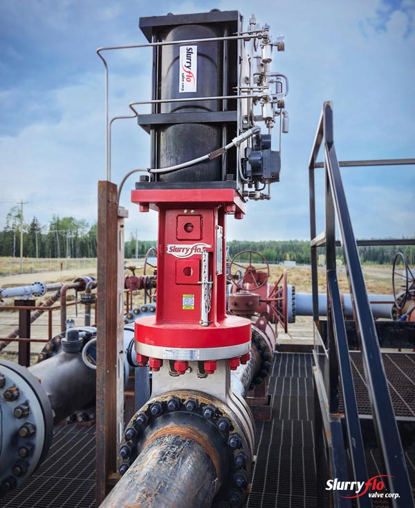 SlurryFlo control valve in natural gas extraction facility