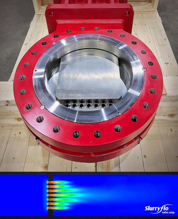 SlurryFlo Control Valve with Custom Trim to Prevent Waterhammer
