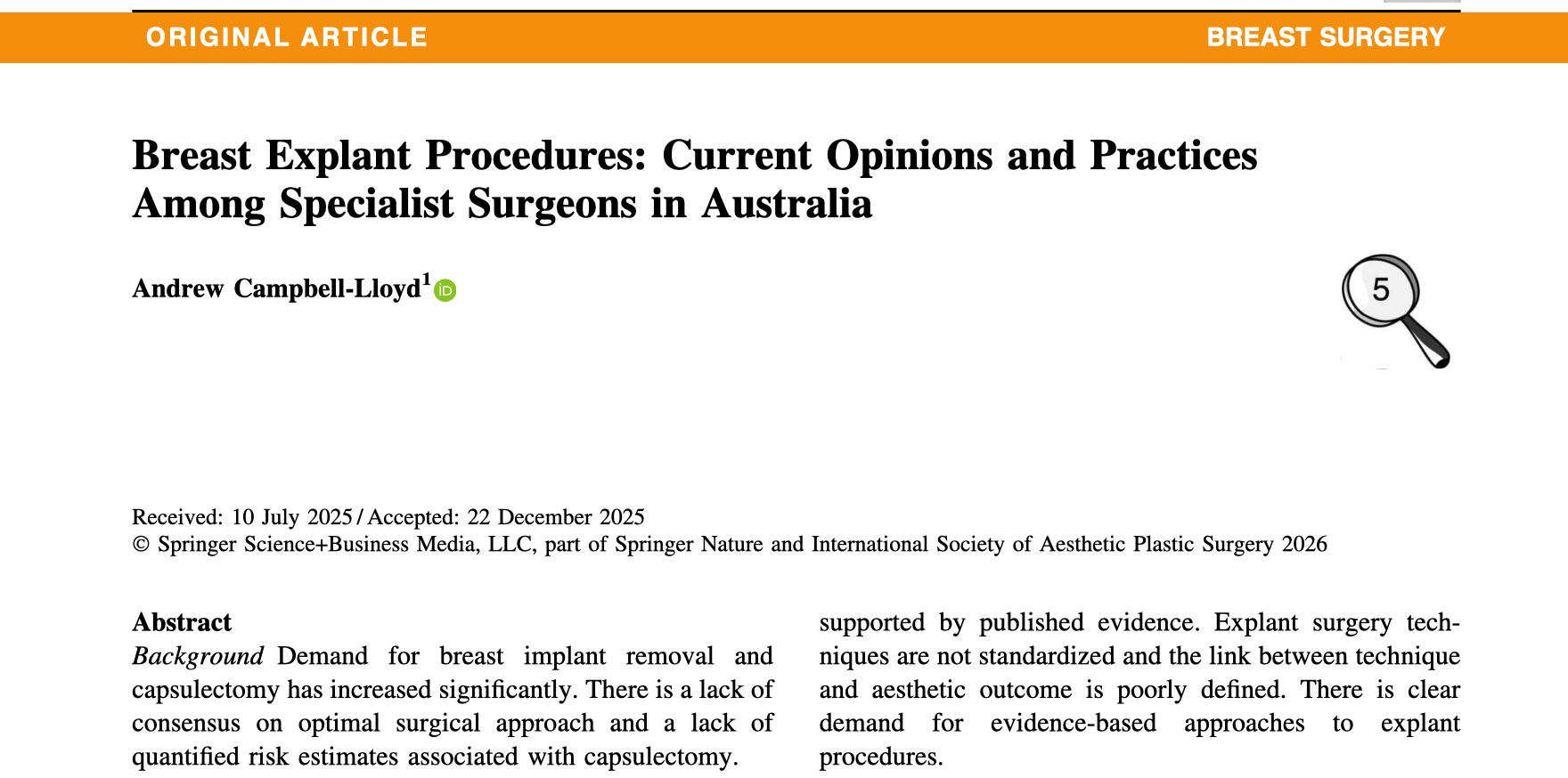 Dr Campbell-Lloyd's latest academic article