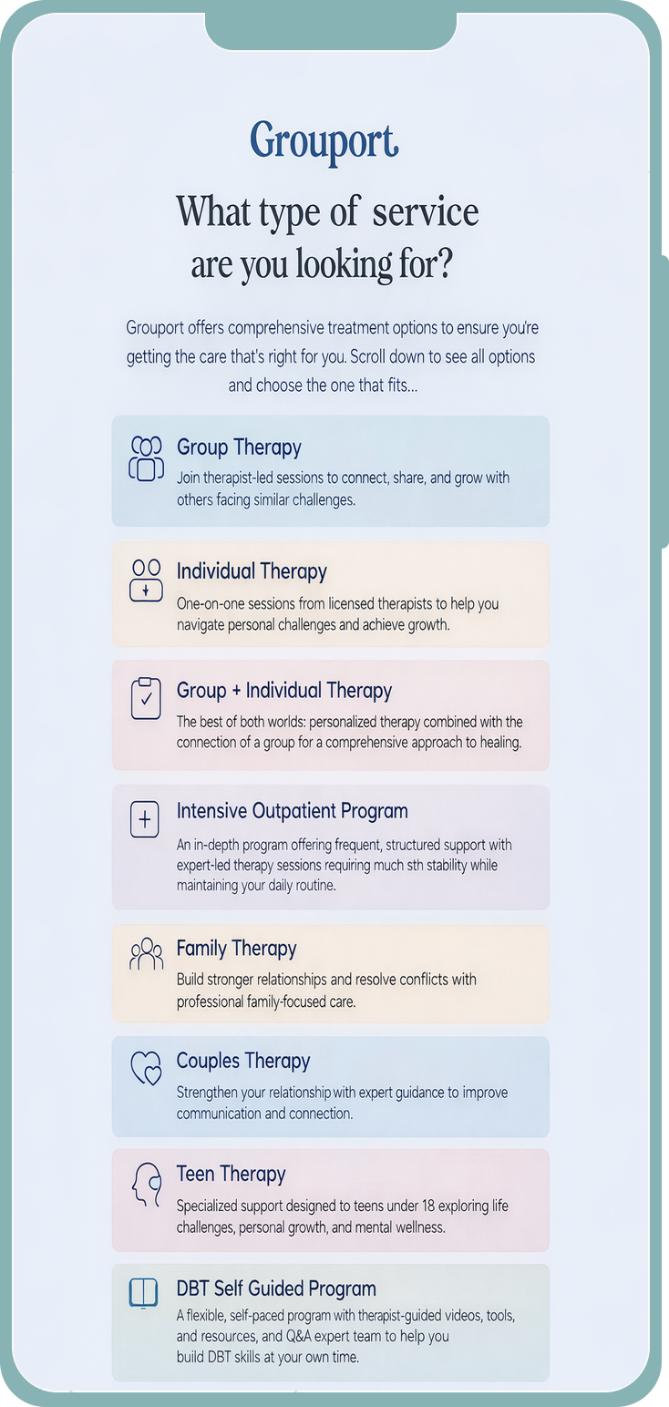 Right Therapy Format & Plan
