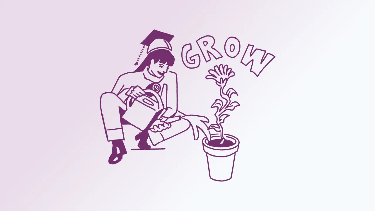 Professor Passionfruit watering a flower