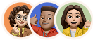 A group of people with different facial expressions.