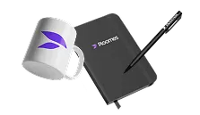 Kit Webinar com caderno, caneca e caneta