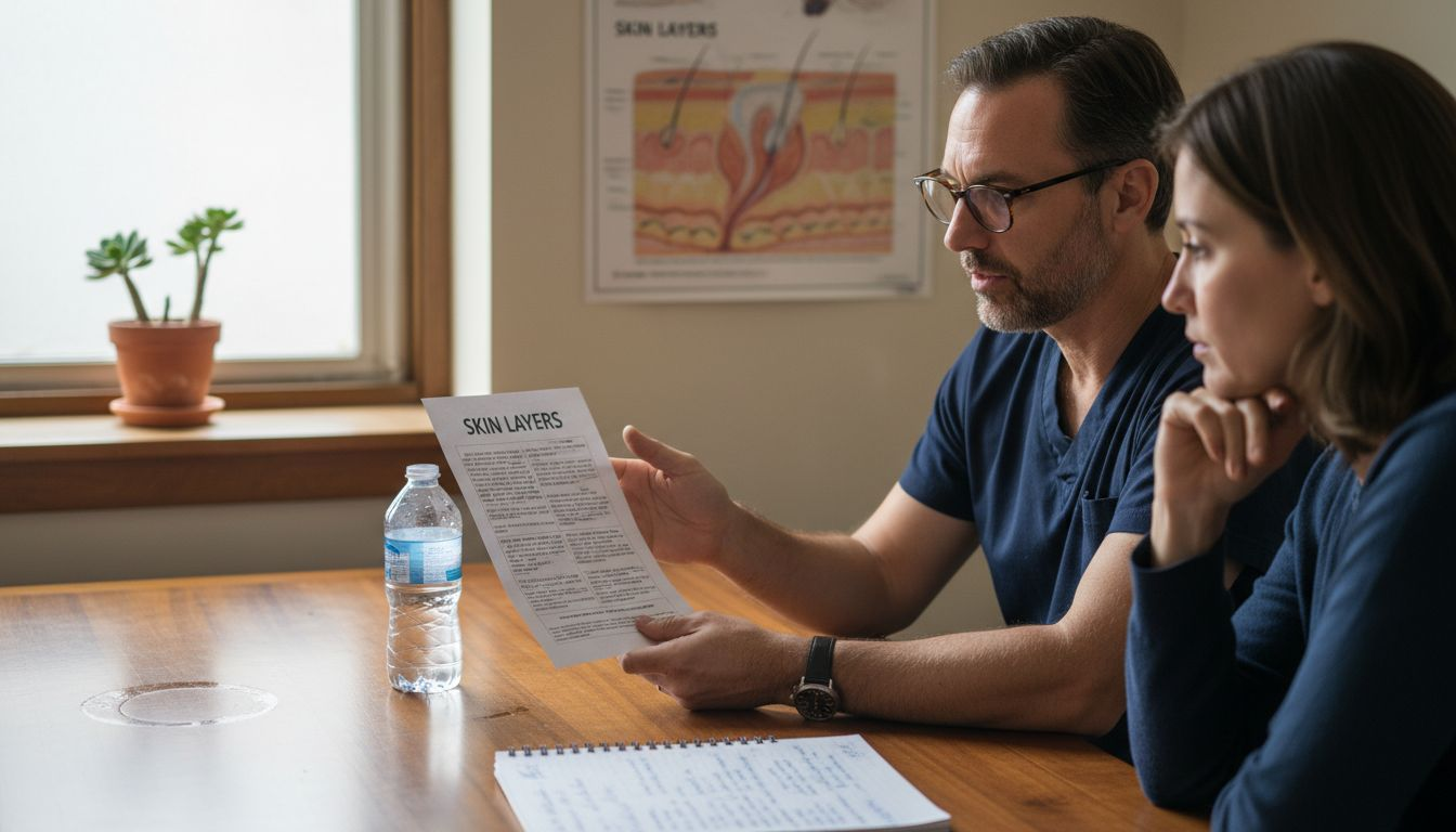 Dermatologist consulting on mesotherapy plan