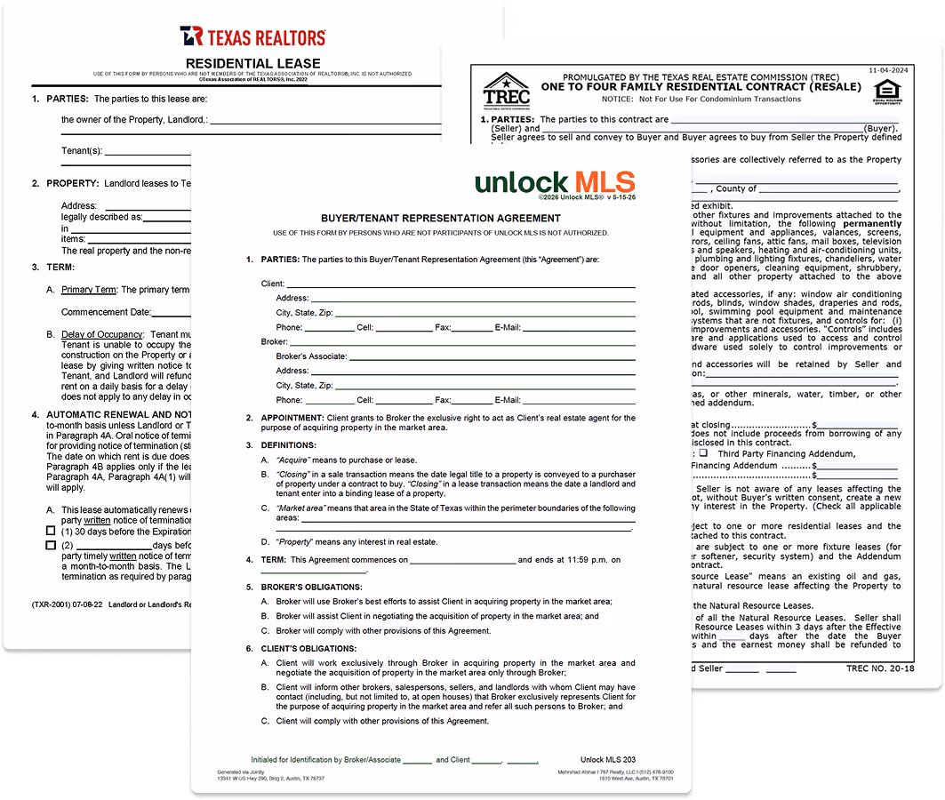Two legal forms from Jointly: Arizona Residential Lease Agreement and Residential Resale Purchase Contract.