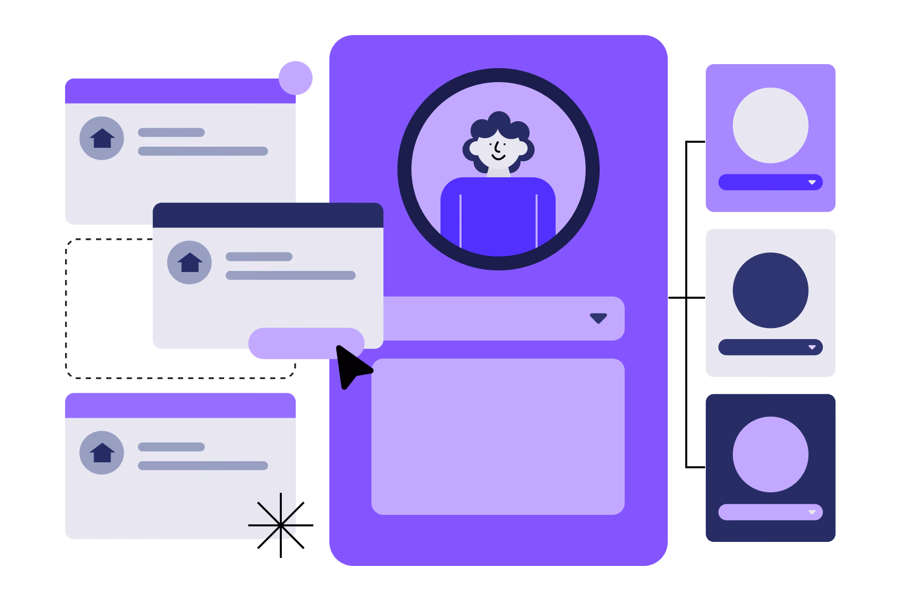 illustration of documents and messaging