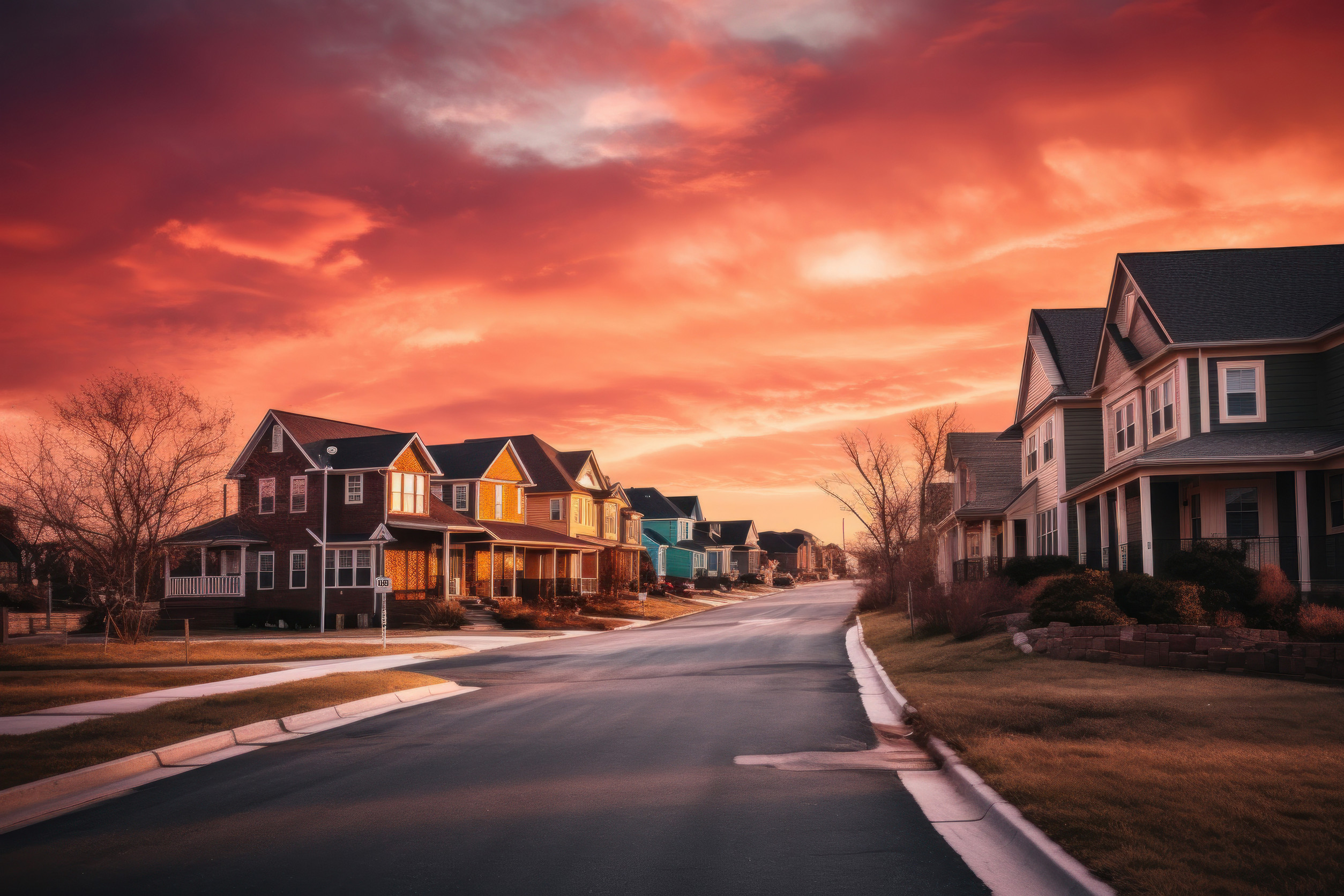 A nice, quiet neighborhood that could be found in Georgia