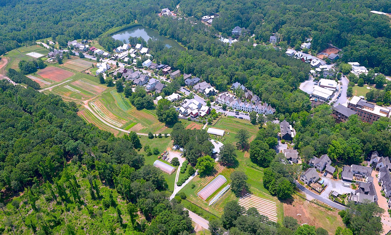 Aerial shot of Serenbe