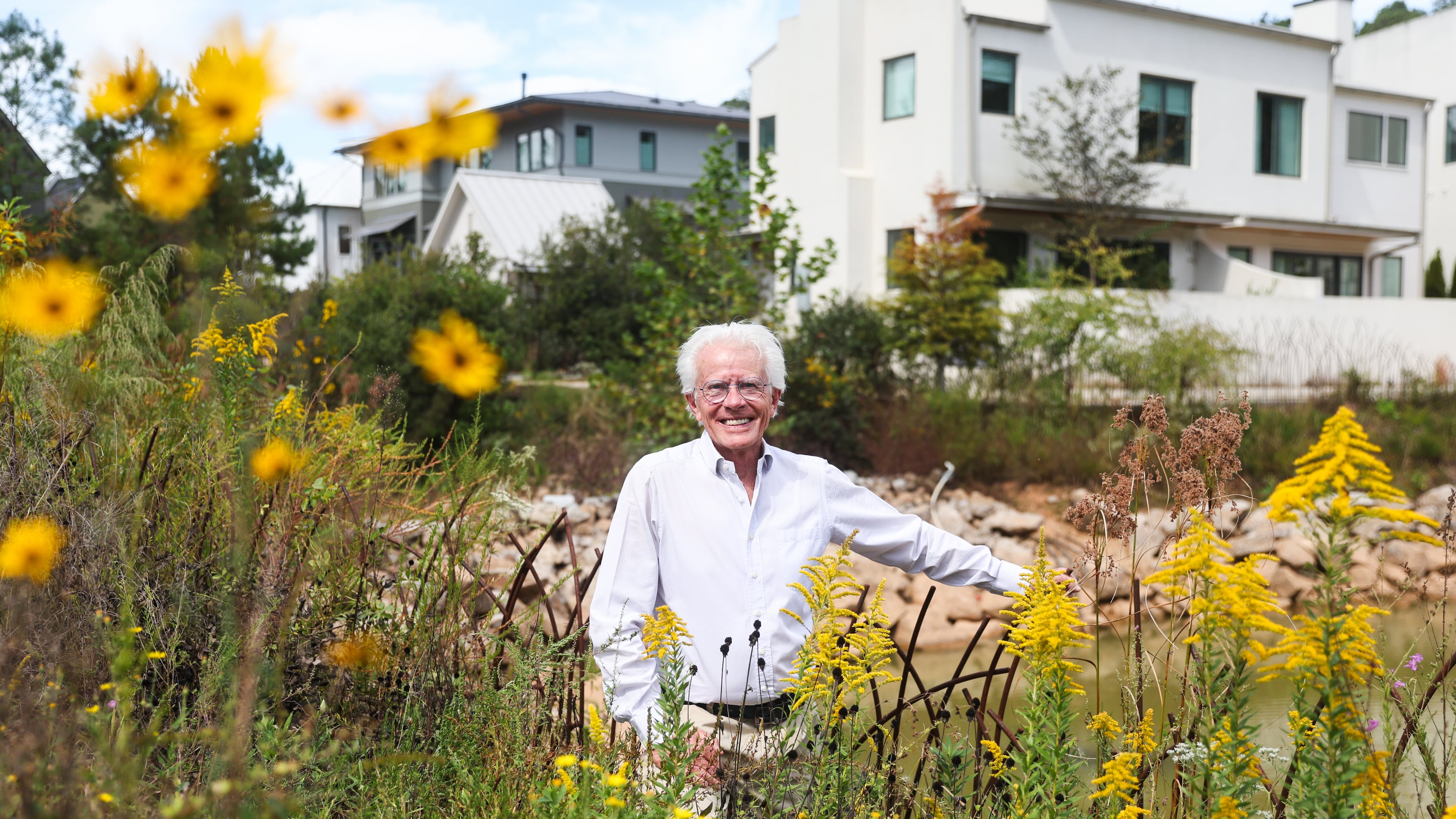 Steve Nygren, founder of Serenbe, poses for a portrait inside the experimental community tucked into the woods of Chattahoochee Hills on Friday, Oct. 3, 2025. In the two decades since Nygren first carved Serenbe out of farmland, it has become more than a neighborhood. (Abbey Cutrer/AJC)