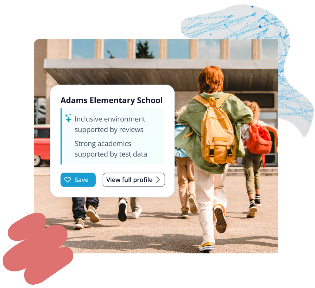 Guided search result with students