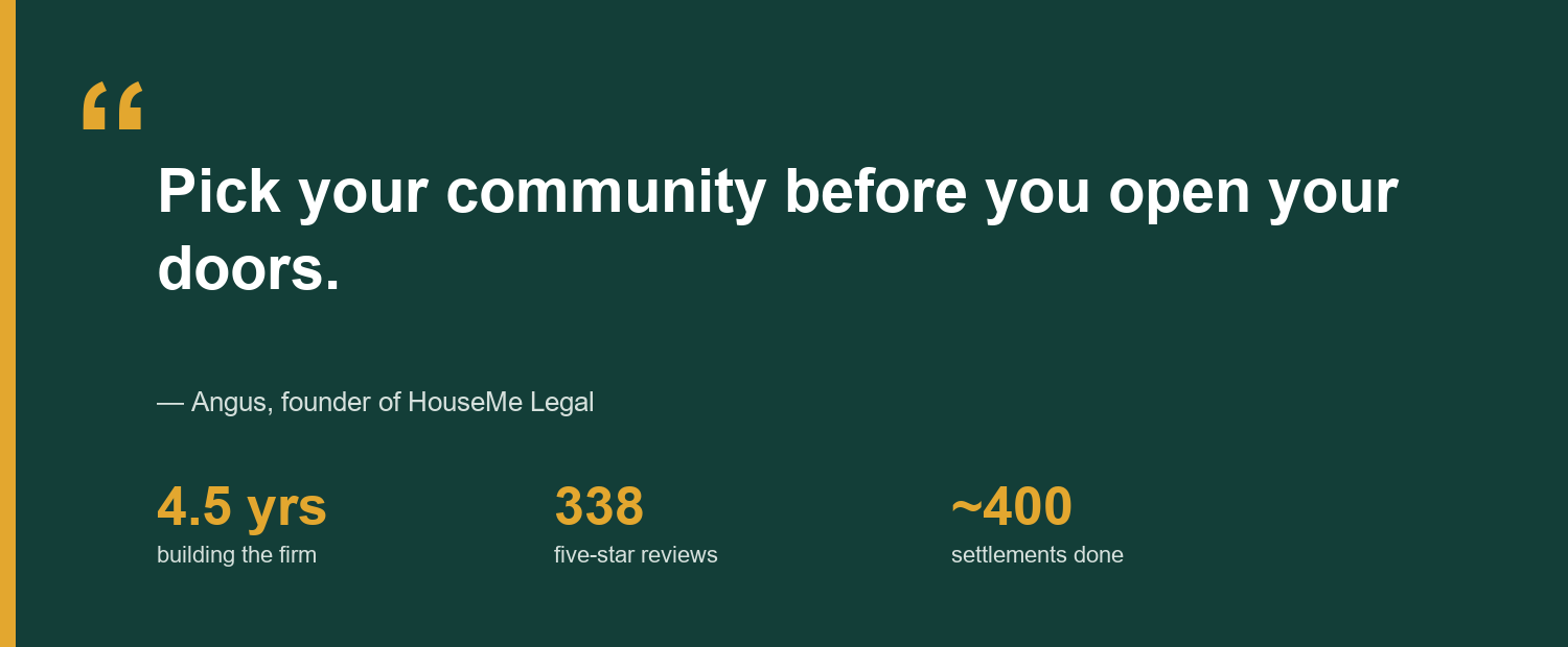 Pick your community before you open your doors