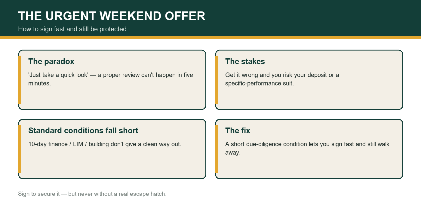 Making a safe urgent offer