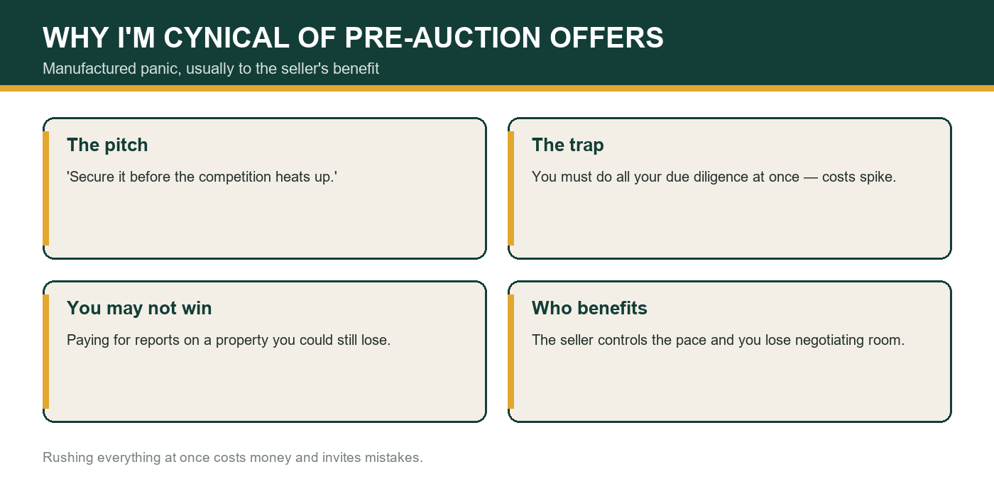 Why pre-auction offers backfire