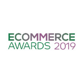 Ecommerce Awards 2019 logo with the word Ecommerce in green and Awards 2019 in purple.